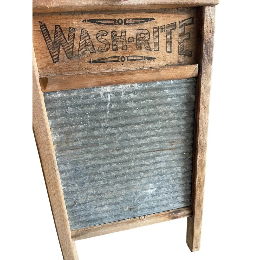 Vintage National Washboard‎ Co. Wood & Zinc No.  28 Memphis Chicago.